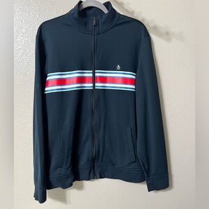 Original Penguin Striped Navy
Track Jacket - SZ- Large. Excellent condition